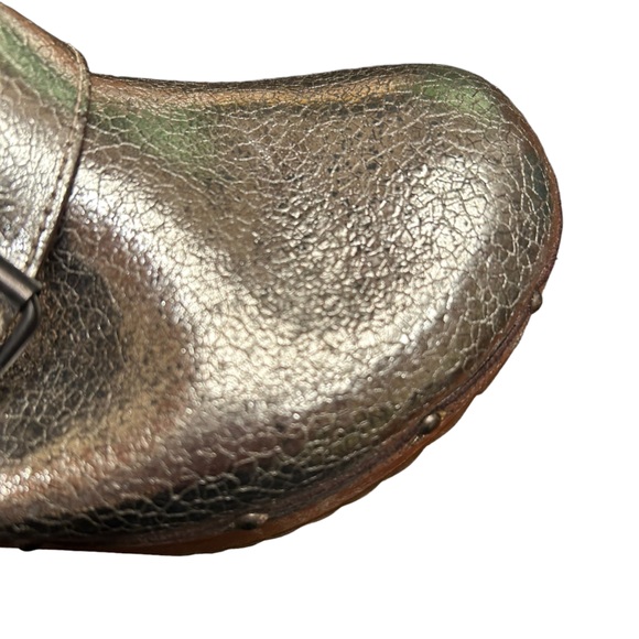 Vintage Cracked leather Silver Juicy Couture Metallic Clogs - Picture 9 of 15